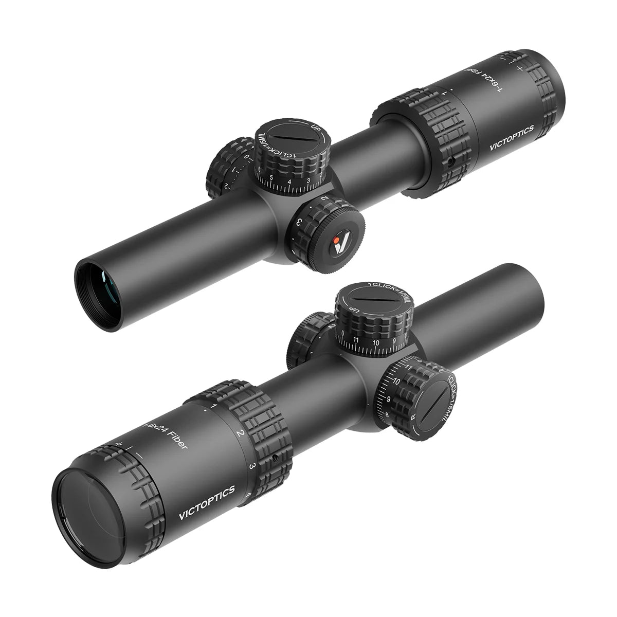VictOptics S6 1-6x24i LPVO SFP Rifle Scope Fiber Reticle With Ultra Bright Dot Turret Lock Features For AR series