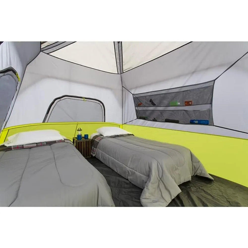 Instant Cabin Tents | 6 Person / 9 Person / 10 Person / 12 Person Family Cabin Multi Room Pop Up Tents Car Camping | Included S