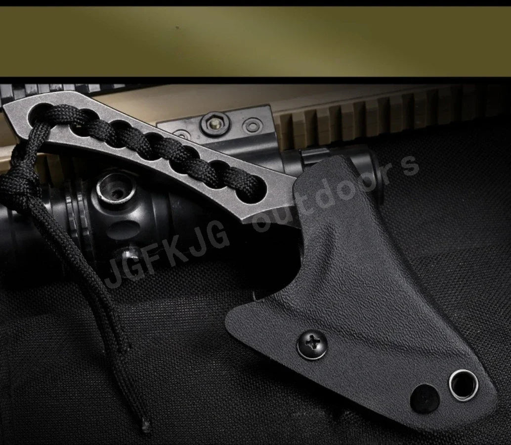 Multi-functional Small Axe Durable D2 Steel, An Outdoor Tactical Camping EDC Practical Cutting Knife Exploration Survival Tool