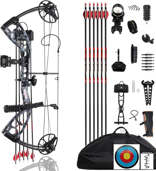 Compound Bow and Archery Sets - Right Hand Archery Compound Bows 30-70 lbs Draw Weight Adjustable for Youth,Adults and Beginners