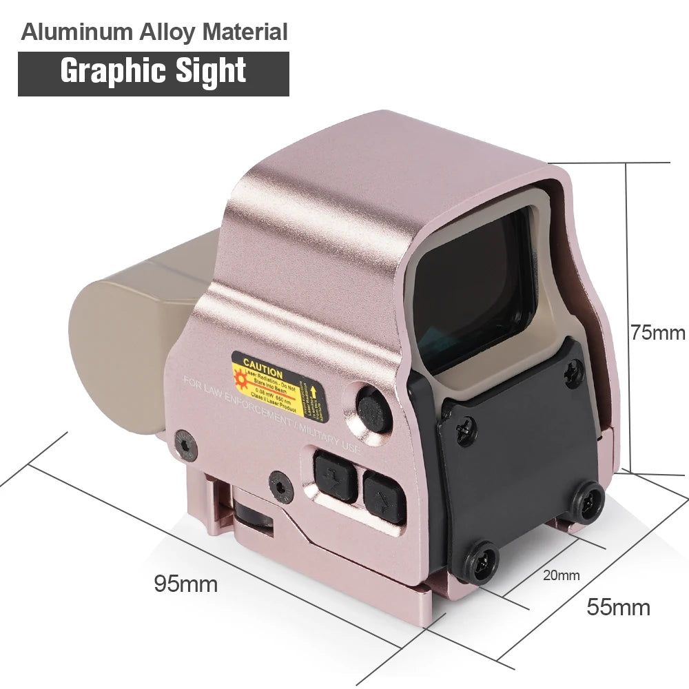 Tactical 558 Pink/Black Red Green Dot Holographic Sight Sight Hunting Reflective Sight Rifle Sight 20mm Mounted Airgun