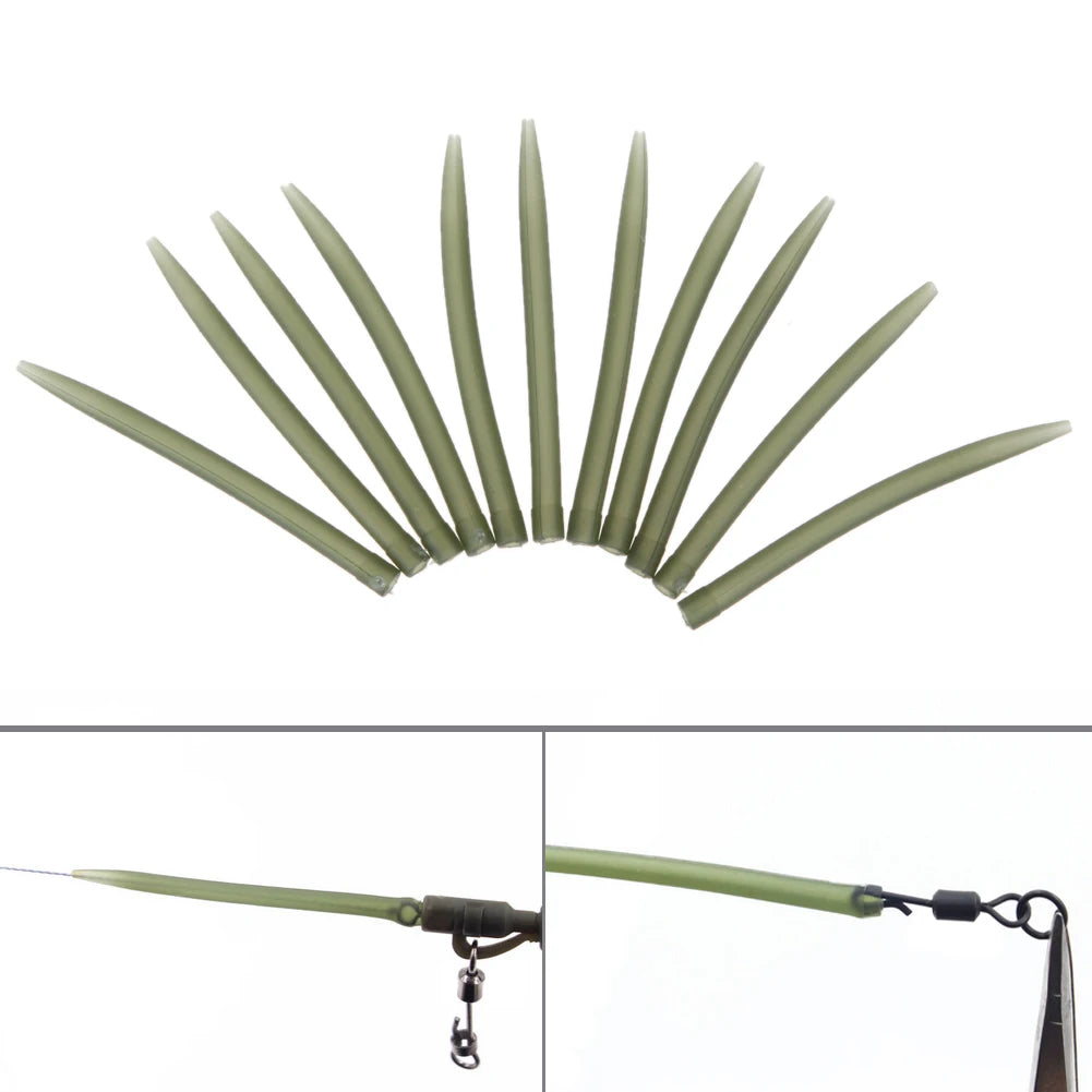 Fishing Carp Tackle Lead Clips Fishing Tool Long Body Q-Shaped Quick Change Swivels Anti Knot Sleeve Pesca Carp Set