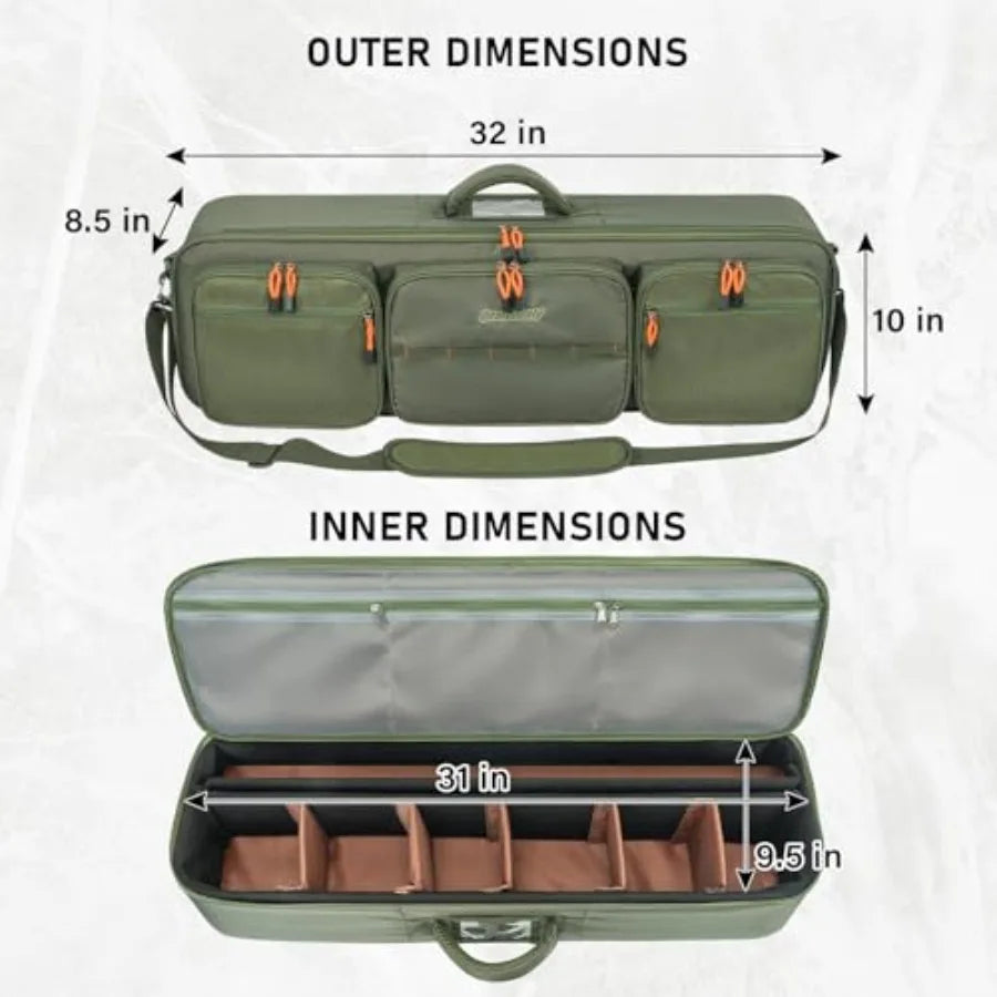 Rod Combo Starter Kit Carbon Fiber Trout Travel Rod with Reel, Fly Rod case, Fly Box, Flies, Tapered Leader, Knot Tying Tools