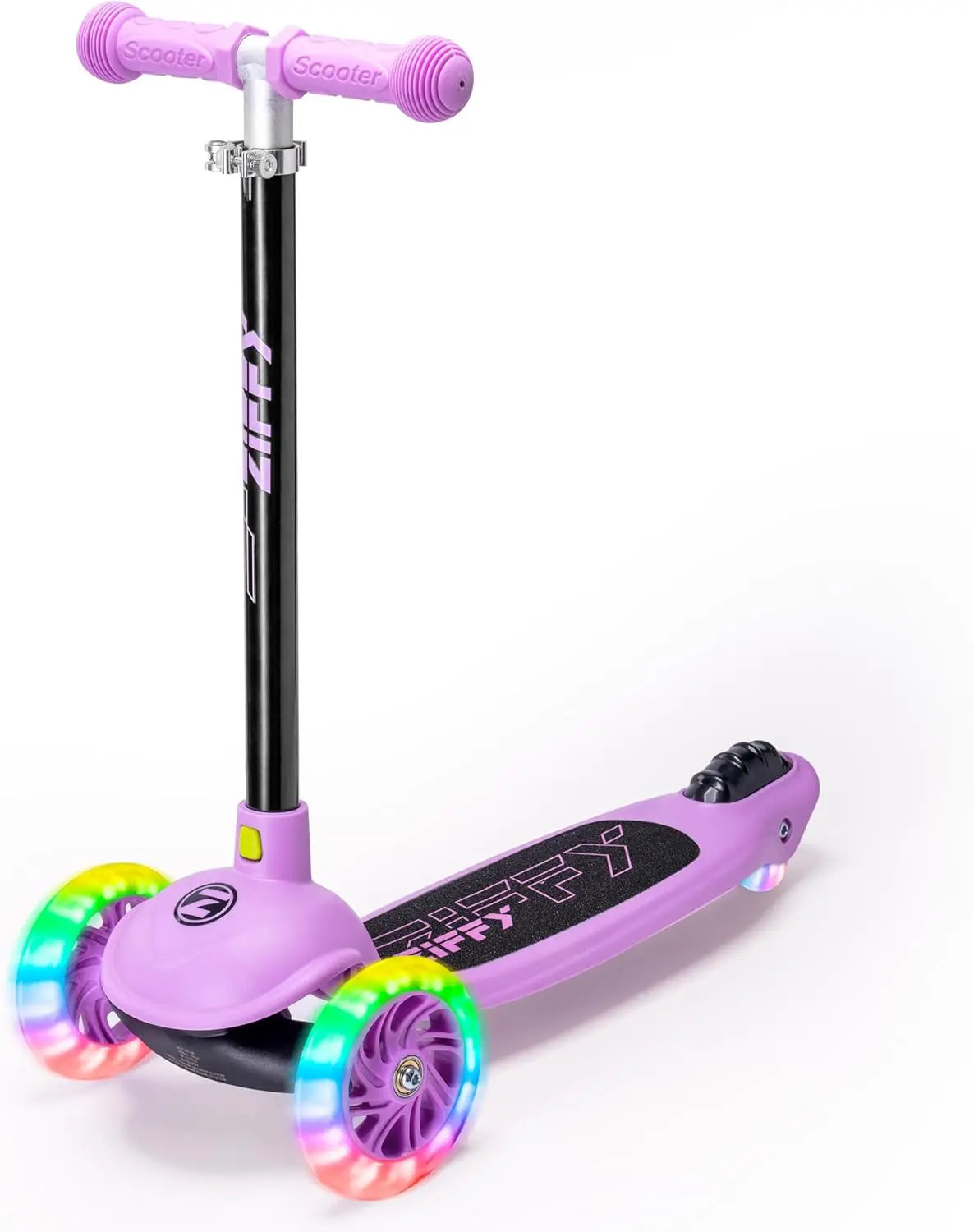 Joyfy Kids Multicolor 3 Wheel Scooter Toddler Kick Scooters with LED Light-Up Wheels for Boys and Girls Gift 5 Adjustable Height