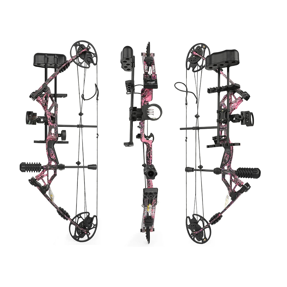 Archery Let-off 80% Compound Bow Arrows Set 30-70lbs 320FPS High Strength Alloy Handle for Archery Shooting Hunting Sports