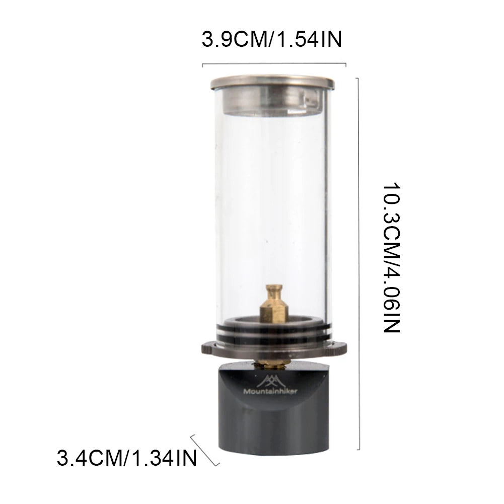 Camping Gas Lantern Butane Gas Light Lantern Windproof Gas Candle Light Metal Portable Tent Lantern for Outdoor Emergencies