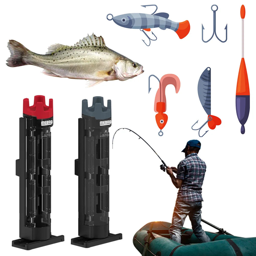 Fishing Box Rod Barrel Holder Fishing Box Pole Accessories Fish Box Rod Holder for Fishing Tool Box