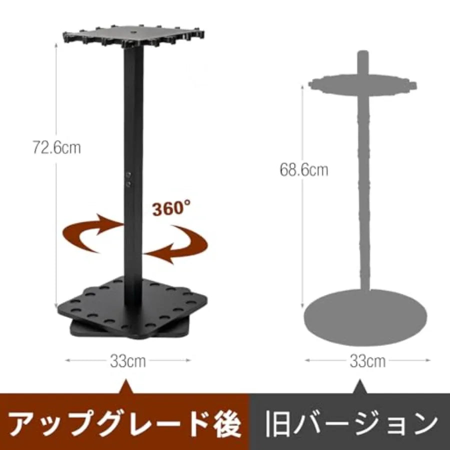 s for Garage 360 Degree Rotating Fishing Pole Rack Floor Stand Holds up to 16 Rods Wood Fishing Gear Equipment Storage Organize