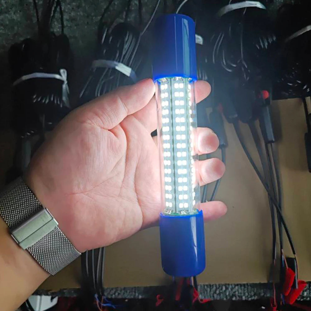 Underwater Fishing Light 50W Submersible Fishing Light 12-24V Glowing Fish Attractor Waterproof for Squid Shrimp Krill