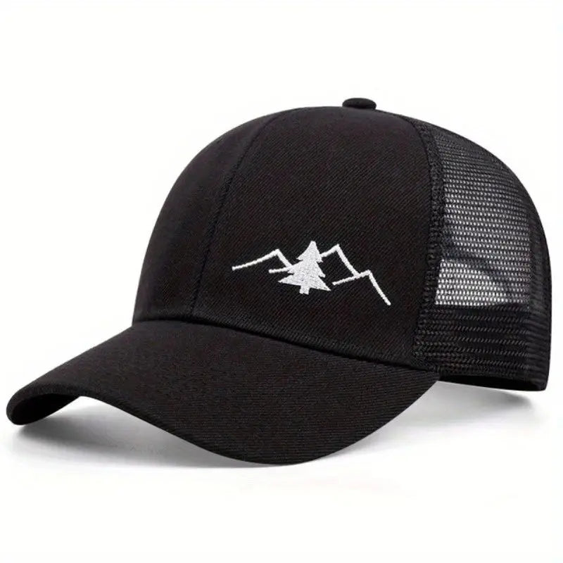 2024 new color matching baseball cap protective men's net cap sports fashion sunshade cap breathable sunscreen cap