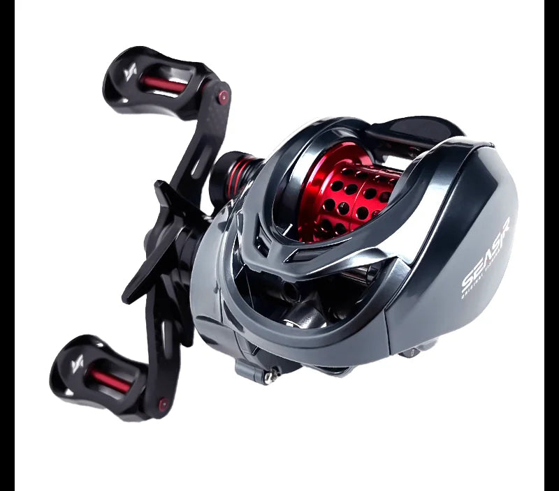 Baitcasting Fishing Reel 146g Ultralight Carbon 11+1 7.3:1 HS Ratio Hybrid Ceramic Bearing Double Spools Seawater