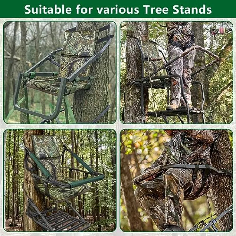 Tree Stand Seat Replacement, Adjustable Treestand Seats for Hunting, Comfortable Hunting Tree Seat Fits Climber Deer Tree Stand