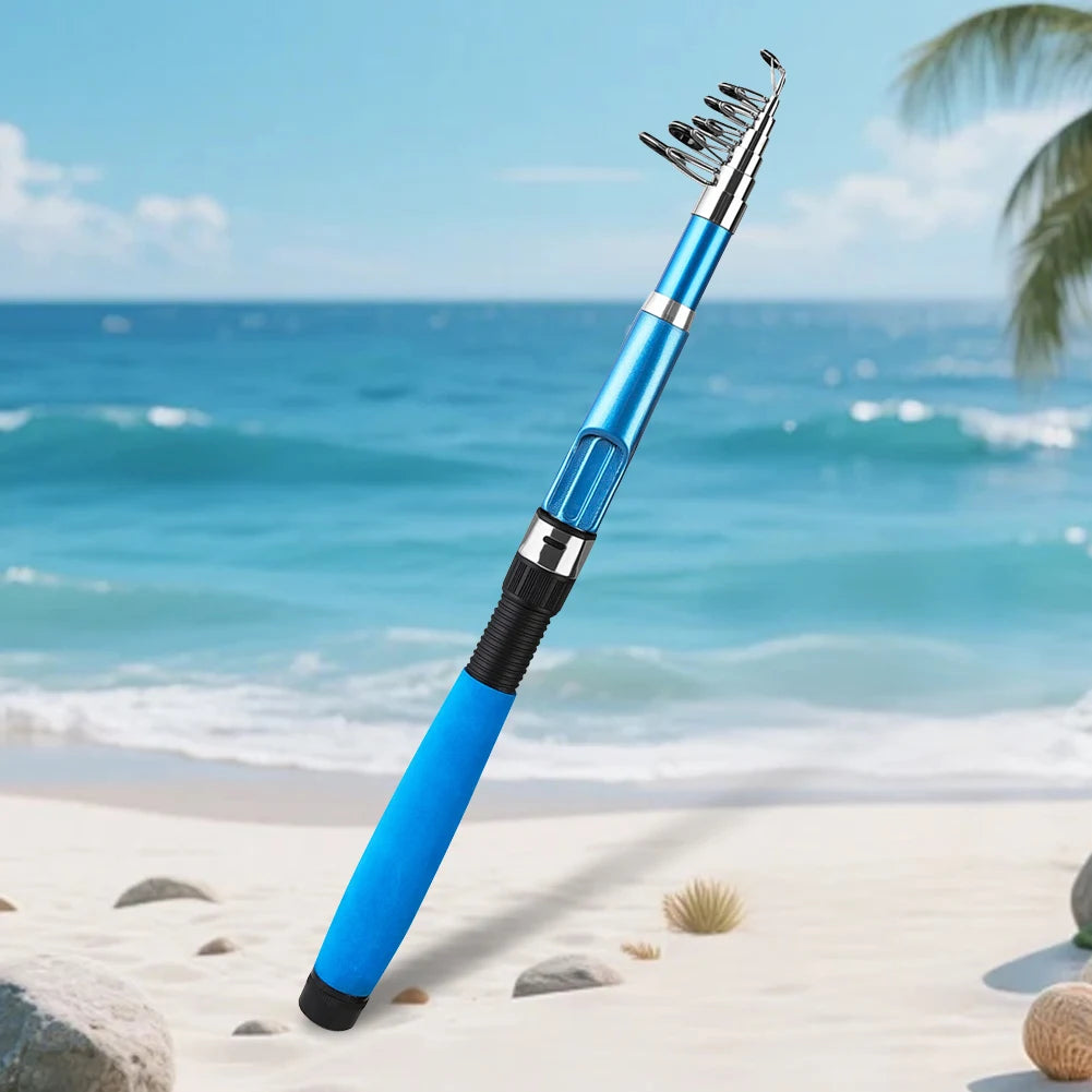 Ultralight Travel Fishing Rod Short Collapsible Rod Telescopic Rea Fishing Rod for Saltwater and Freshwater