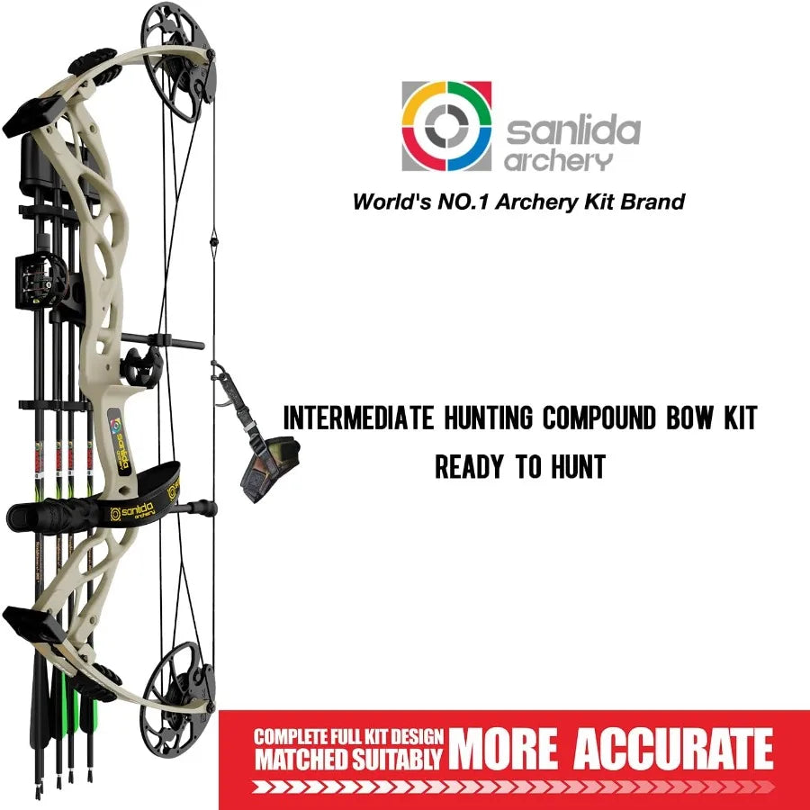 Dragon X9 Ready to Hunt Compound Bow Package for Adults Archery Compound Bow and Arrow Set 070 Lbs Draw Weight No Bow P