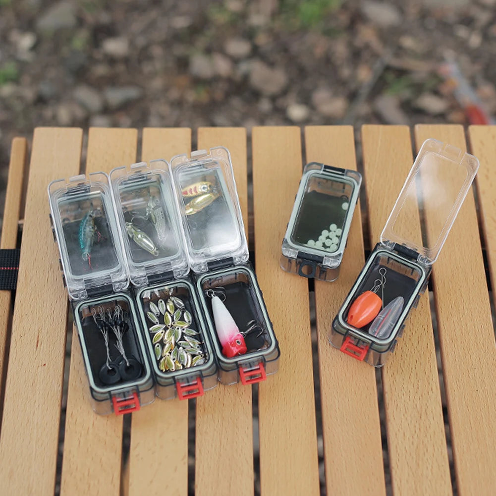 1-4Pcs Expandable Fishing Tackle Box Fishing Tool Box with Magnetic Function Fishing Hardware Toolbox Luminous Fishing Accessory
