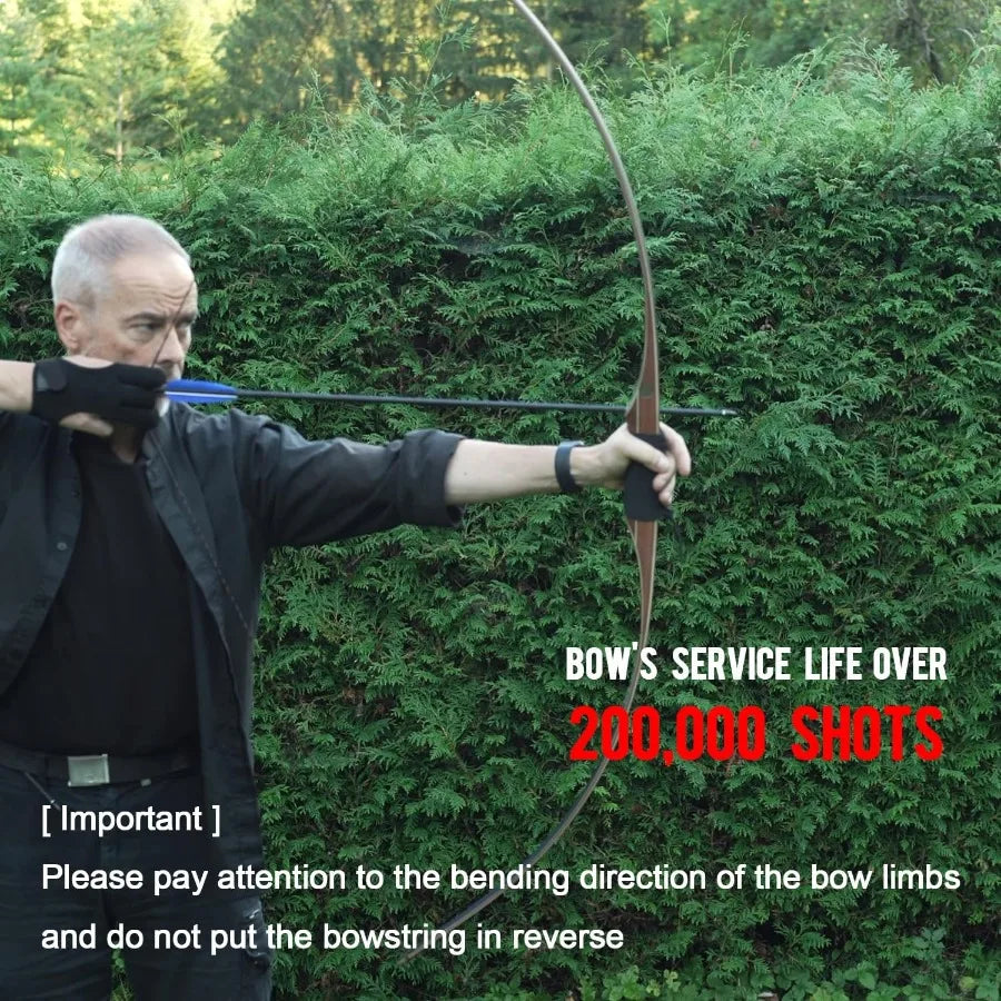 68 Royal X8 Longbow Traditional Wooden Hunting Bow Handmade Hunting Bow and Arrows Kit for Adults Traditional Archers in Outdoo