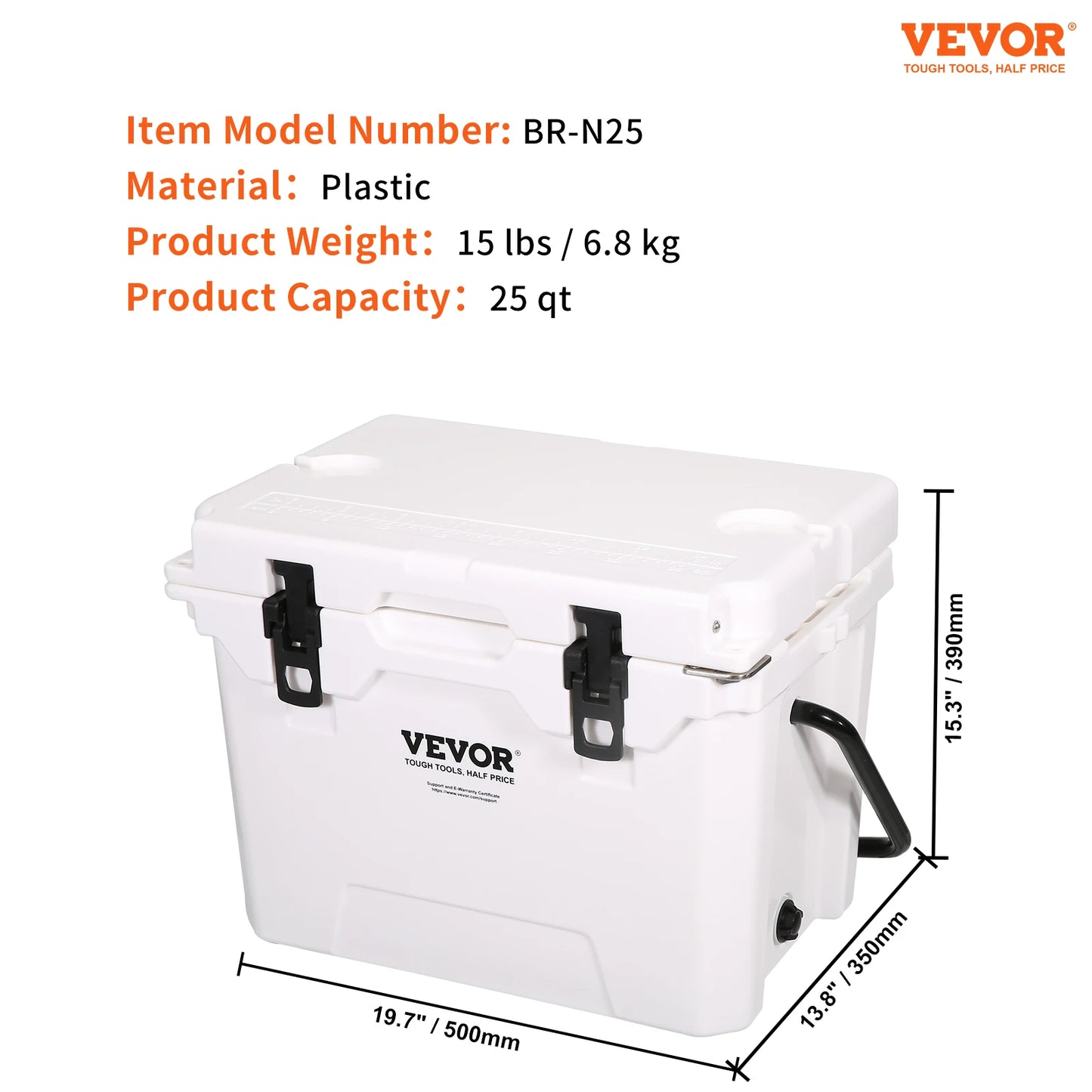 25/33/45/52QT Hard Cooler Insulated Portable Large Capacity Ice Chest Cooling Box for Family Outdoor Camping Activities