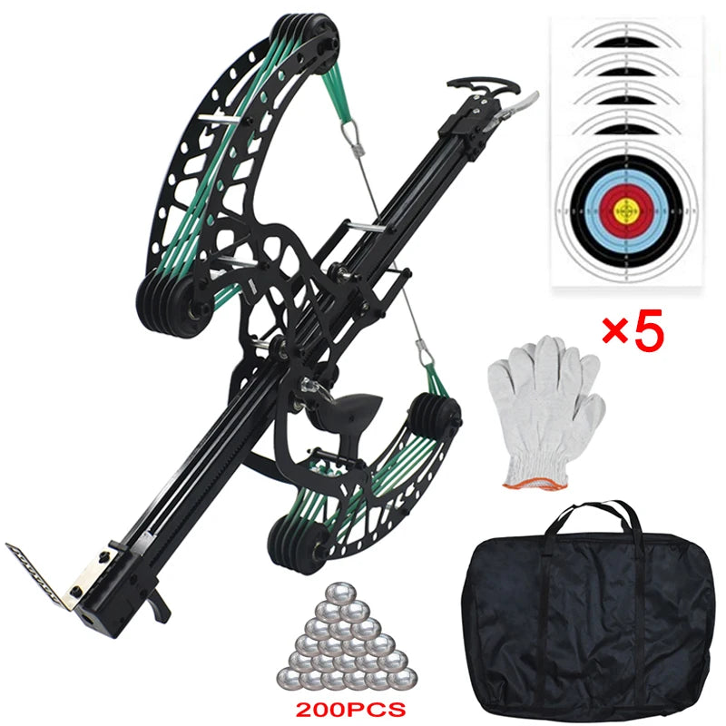 High Precision Mechanical Pulley Bow New Type Composite Steel Ball Bow Dual Purpose Adult Outdoor Sports Slingshot