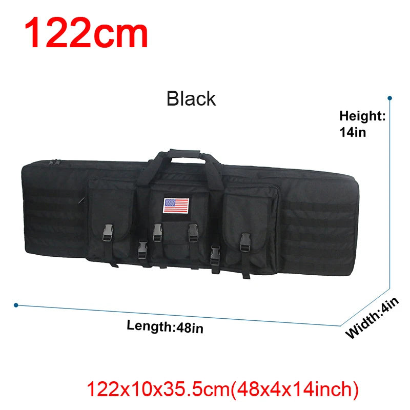 32 38 42 48 inch Tactical Double Rifle Case Mobile Rifle Bag Sniper Airsoft Gun Case Backpack Hunting Gun Holster