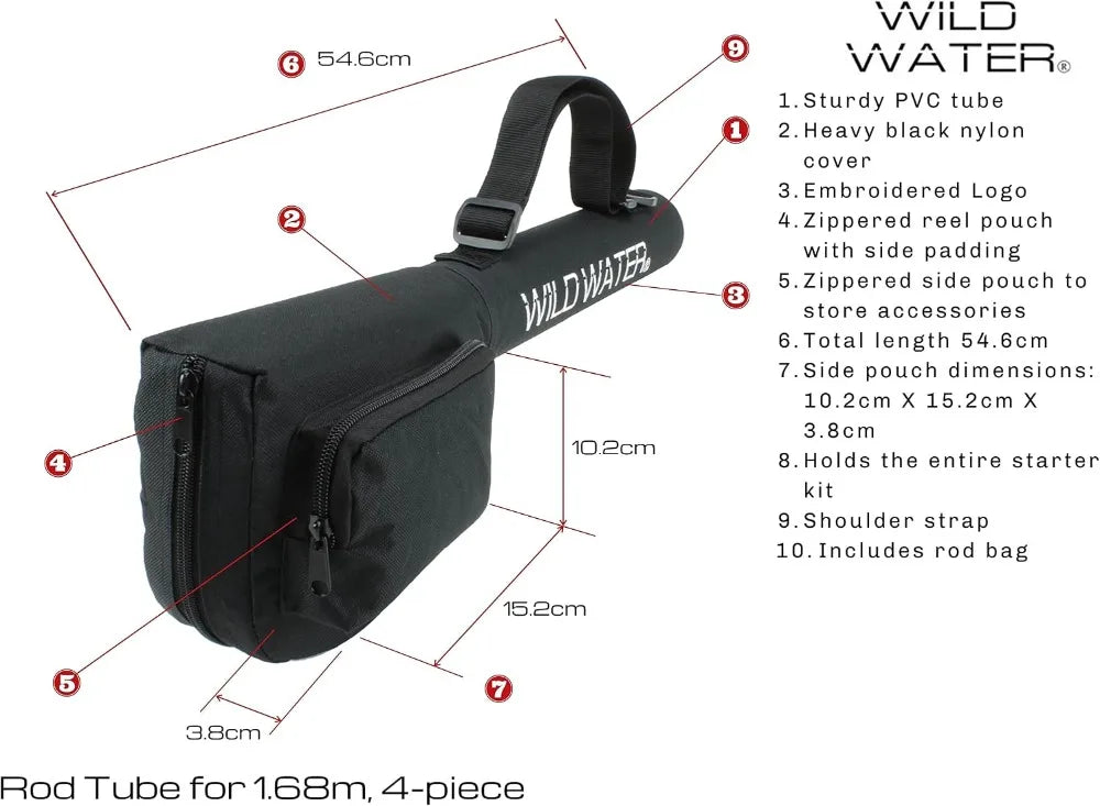 Fly Fishing Starter Kit: 5'6" Graphite Rod, 3-Weight, 4-Piece, with Reel, Flies & Case