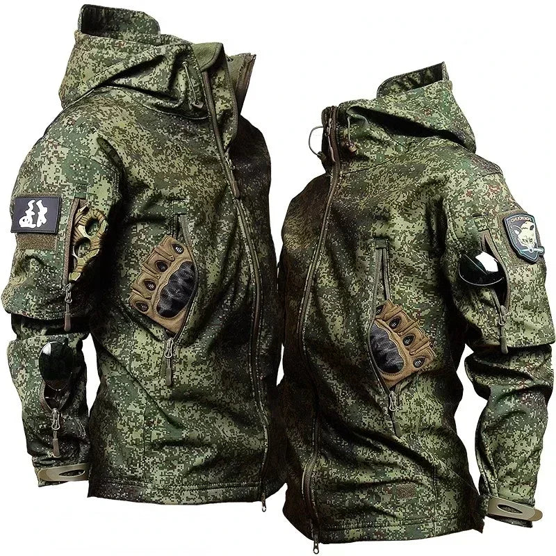 Men's Winter Autumn Fleece Jackets Tactical Waterproof Suits Outdoor Fishing Hiking Camping Tracksuits Coats Thermal Pants