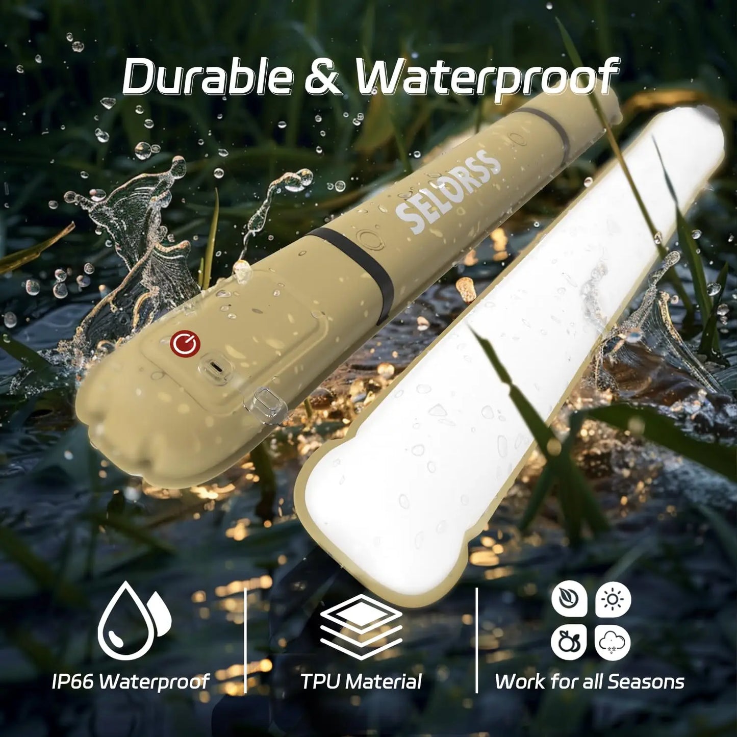 Rechargeable Portable Camping Strong Light Waterproof 2000 mAh Tent Lamp Spotlight Outdoor Camping Work Repair Lighting