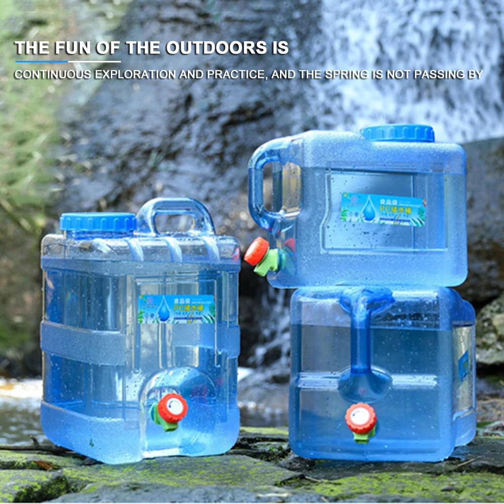 Drinking Water Jug with Spigot Leakproof Camping Water Tank Large Capacity Water Storage Container for Hiking Self-Driving Tour