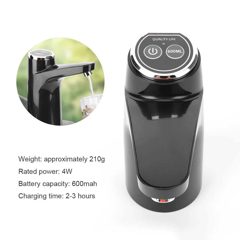 Electric Water Pump One Key Switch Portable Water Dispenser Wireless Water Pumping Device for Outdoor Camping Water Tank Pump