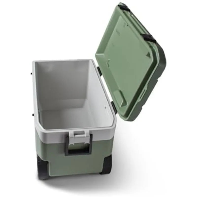 90 QT Maxcold Lattitude Cooler, Insulated Cooler Chest with Wheels, Leak-Proof Outdoor Cooler, 134 Can Capacity