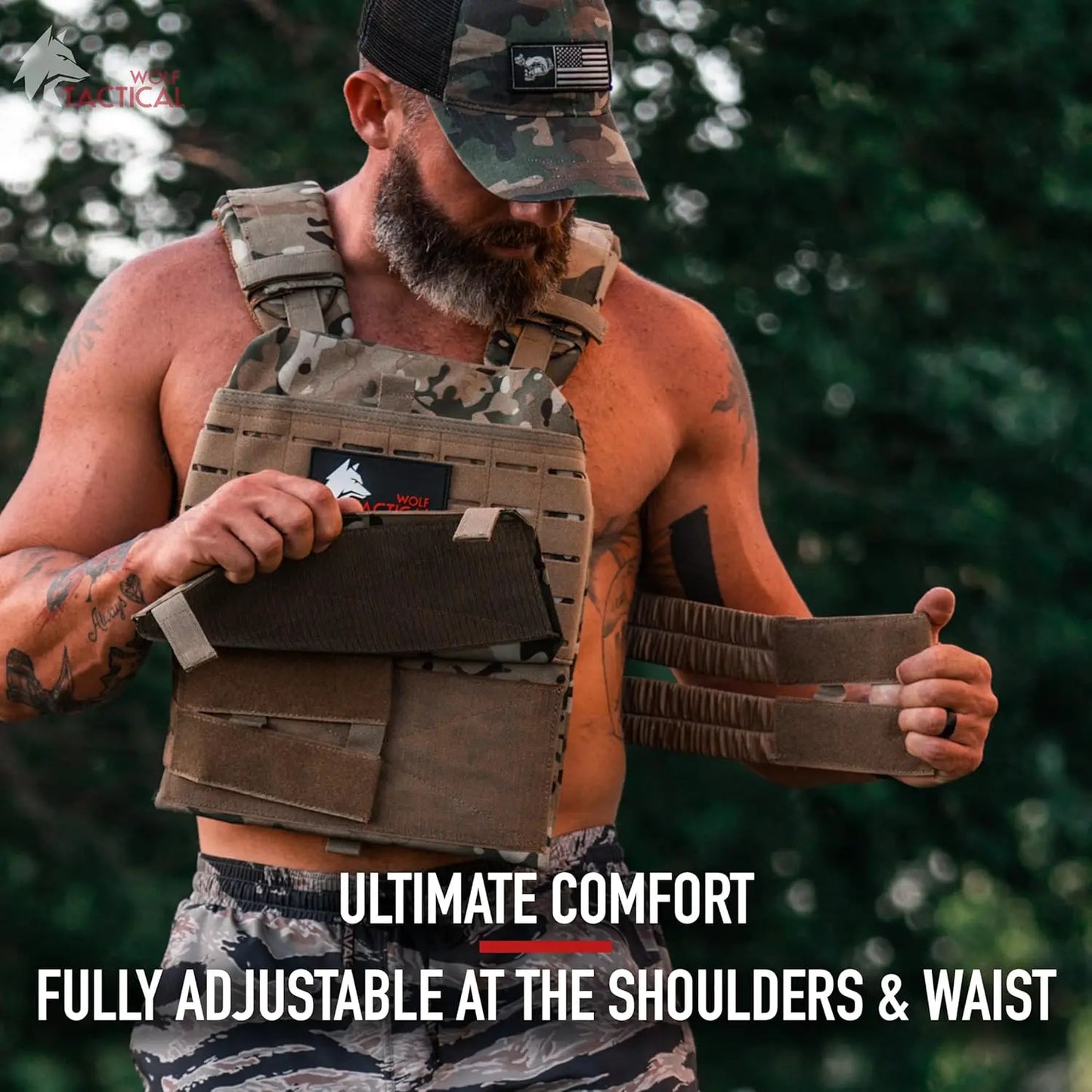 Adjustable Weighted Vest - WODs, Strength and Endurance Training, Fitness Workouts, Running