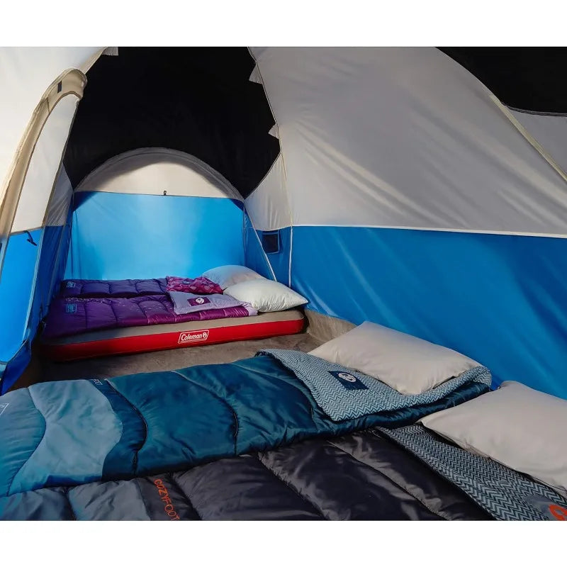 Montana Camping Tent, 8 Person Family Tent with Included Rainfly,Carry Bag,Spacious Interior,Fits Multiple Queen Airbeds