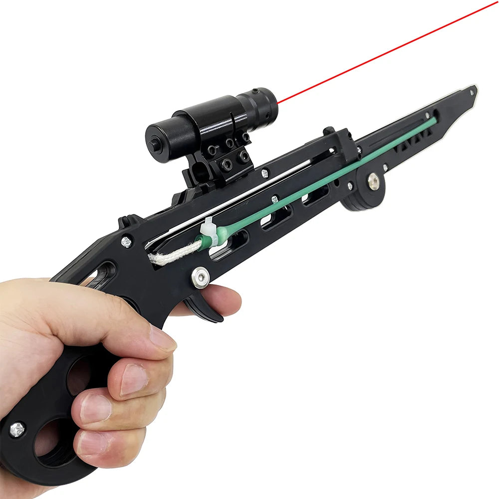 Fun folding slingshot, multifunctional archery slingshot, pocket catapult, precise laser slingshot, comes with 4 arrows