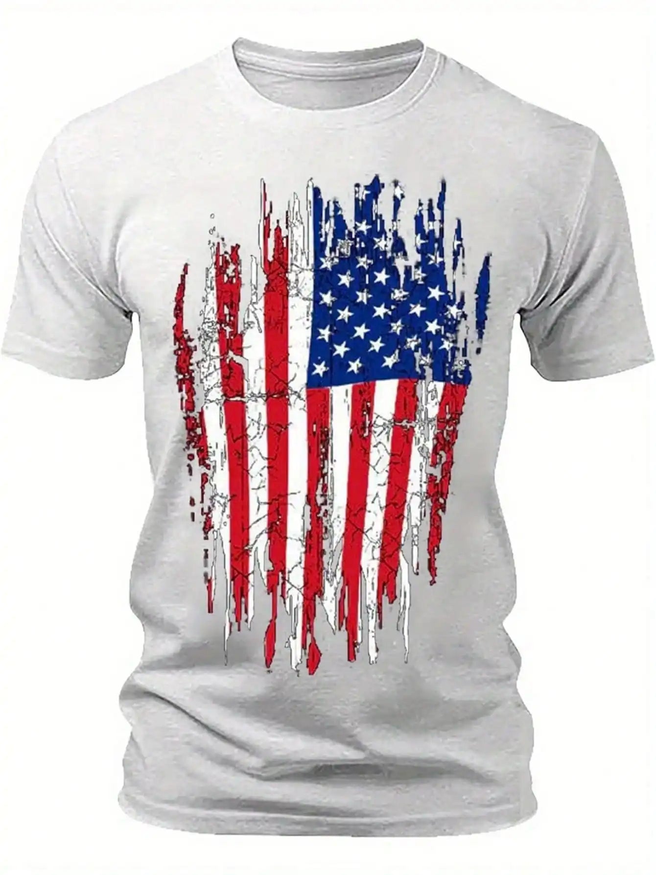 American Flag Shirts For Men Independence Day 4th Of July Shirts Short Sleeve Crew Neck Military Patriotic Tactical Shirts