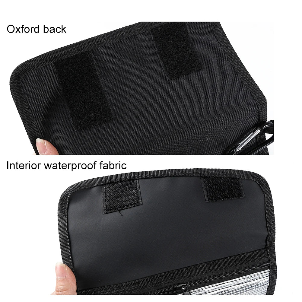 Fishing Tackle Binder w/ Carabiner Waterproof 6-Pocket Wallet for Soft Lure Bait