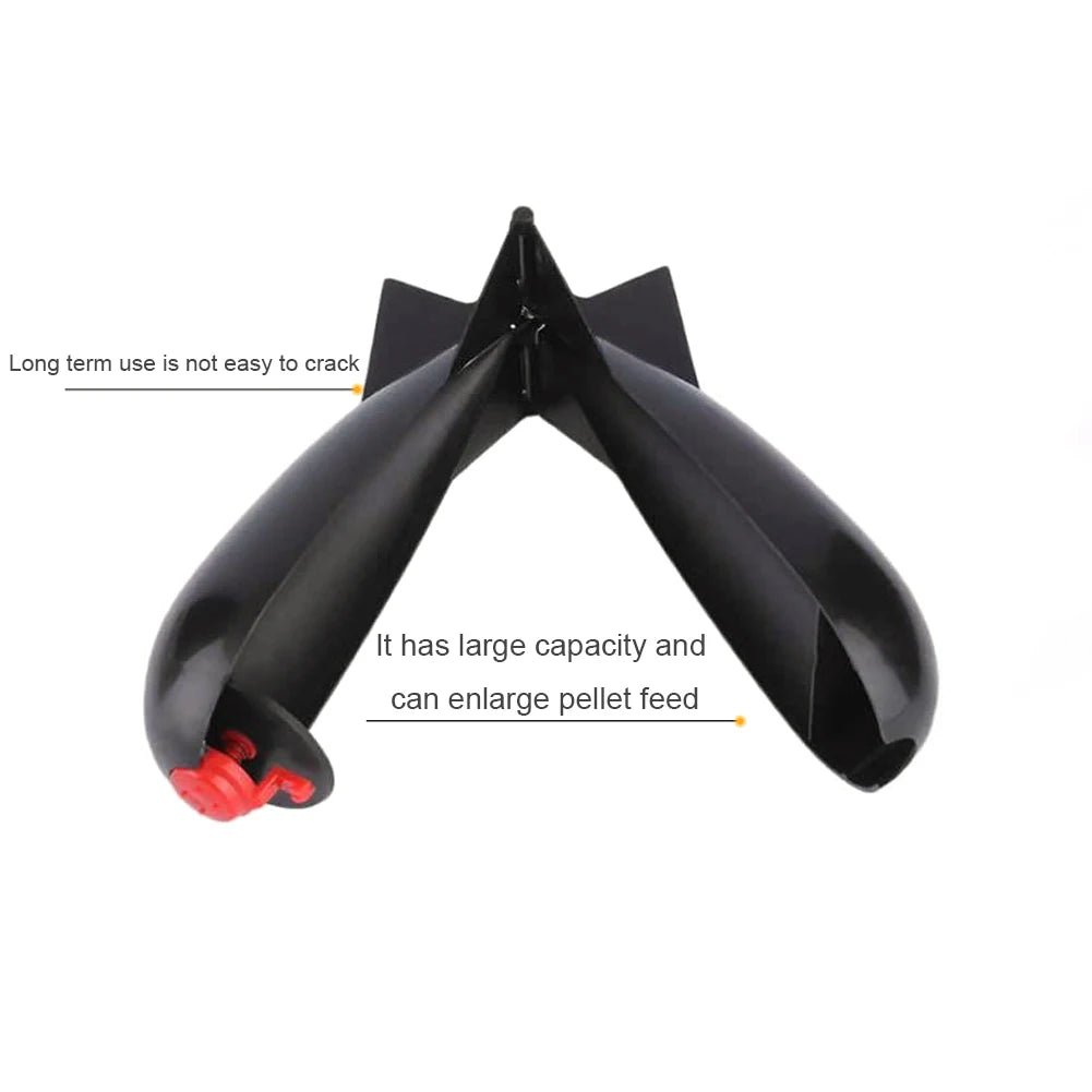 5Pcs Fishing Rocket Feeder Carp Fishing Rocket Feeder Spod Bomb Float Lure Bait Holder Pellet Rocket Feeder Fishing Accessories