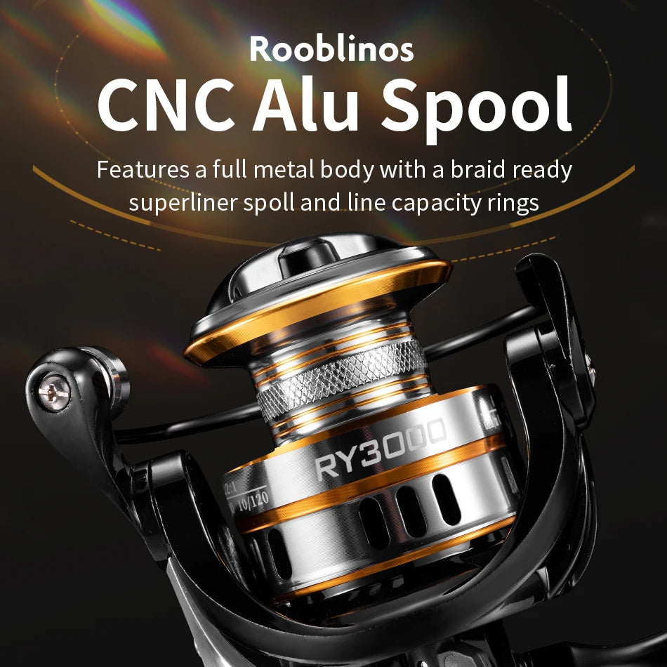 RY Spinning Fishing Reel 1000-7000 Series Ultralight Max Drag 15kg Surfcasting Spinning Reel Saltwater Jigging Reels