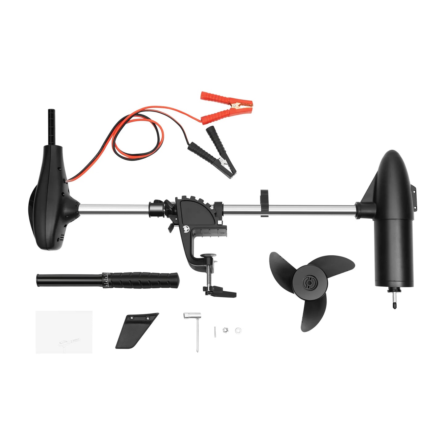 Electric Outboard Motor with Extendable Shaft 5 Forward Gears and 3 Reverse Gears Outboard Engine for Small Boats Within 9.84ft in Length and Weighing 1102 Pounds or Less