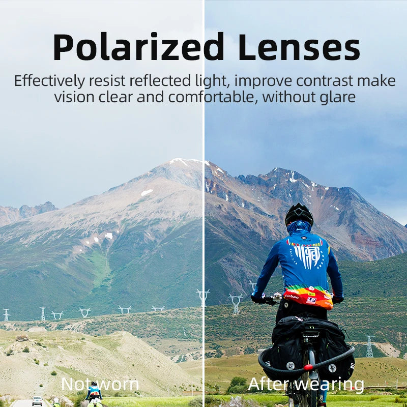 Bicycle Polarized Glasses UV400 Sport Cycling Glasses Mtb Mountain Bike Eyewear Sunglasses Outdoor Running Goggles