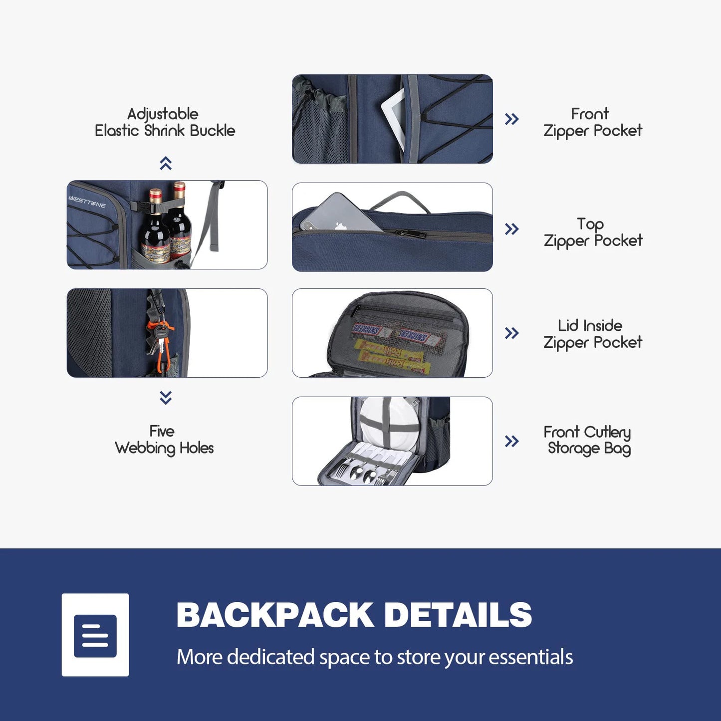 35 Can Cooler Backpack Leakproof Insulated Soft Cooler Bag Camping Beach Cooler Ice Chest Backpack for Hiking Travel