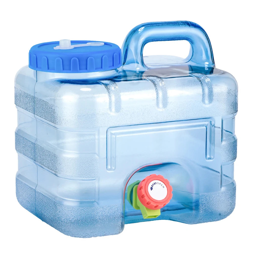 Drinking Water Jug with Spigot Leakproof Camping Water Tank Large Capacity Water Storage Container for Hiking Self-Driving Tour