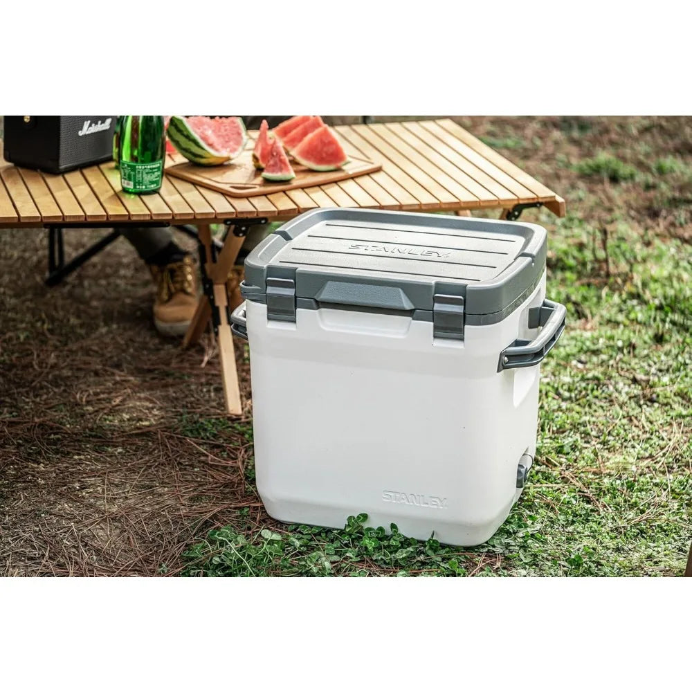 Adventure Outdoor Cooler 30 qt | Heavy Duty Outdoor Camping Cooler with Easy Carry Side Handles | 4 Days Cooling Ice Che