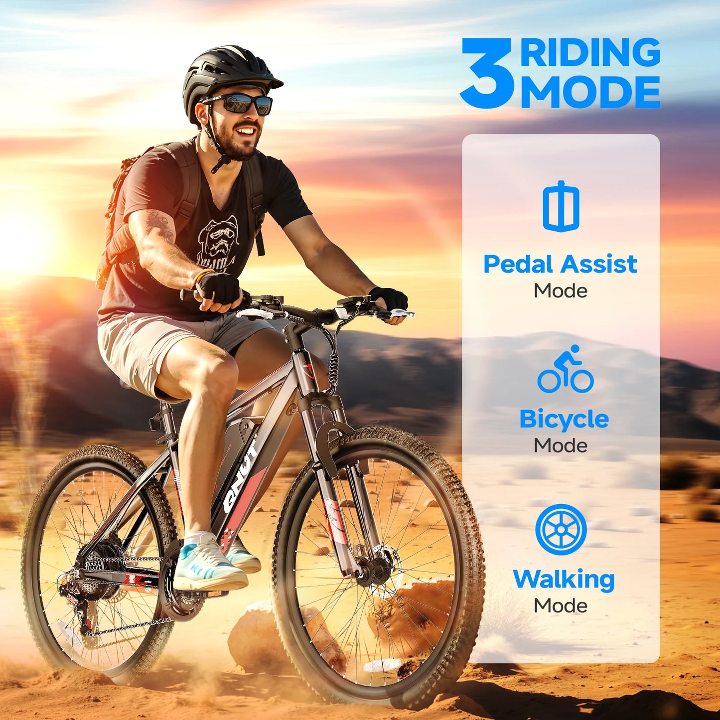 QNUT Victor3.0 Mountain Electric Bicycle 1000W 36V 10.4AH Electric Bike 26' Tire All-Terrain Ebike Urban Off-Road Commuter Adult E-Bike