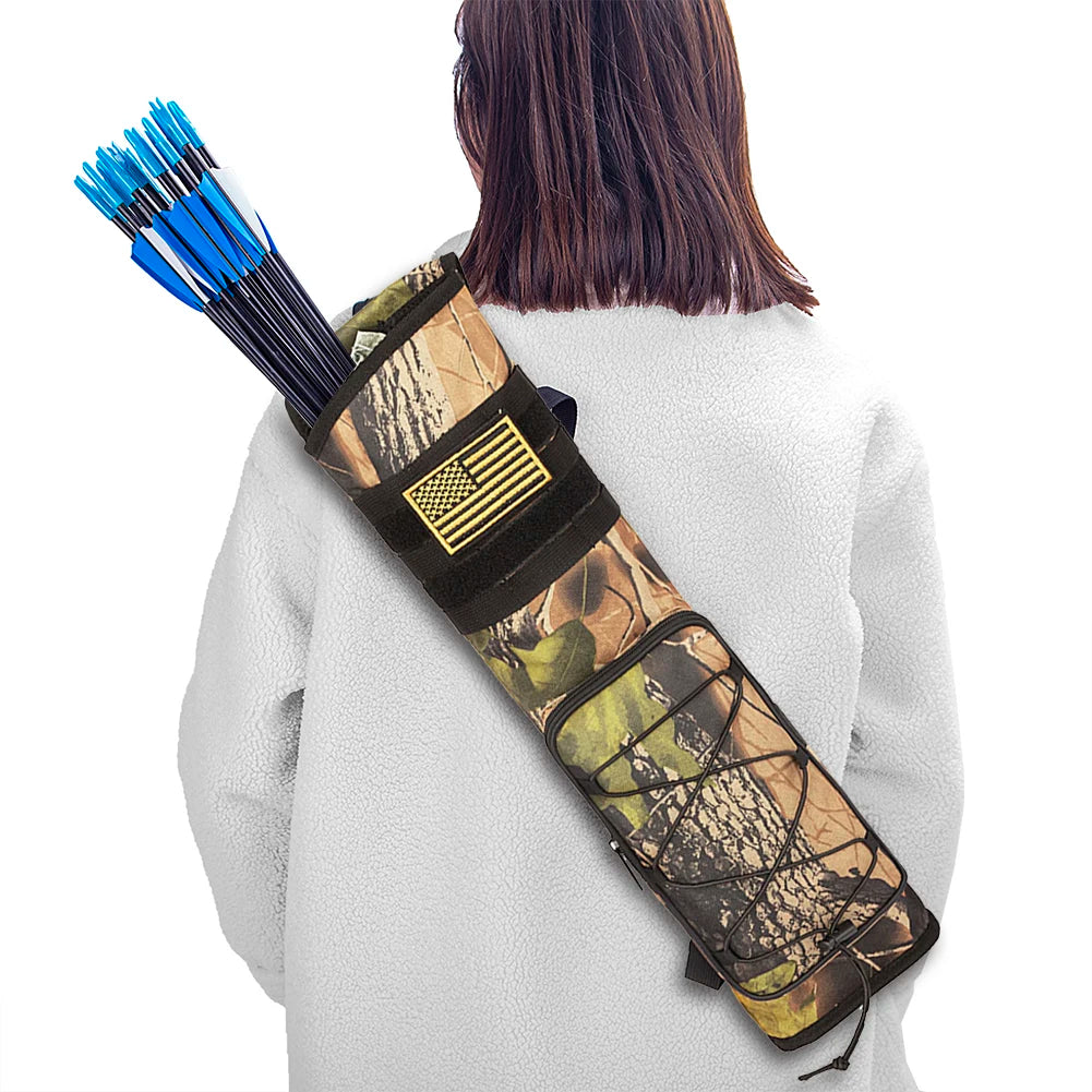 Hunting Bag Portable Bow Quiver Holder Bottom Thickening Adjustable Strap for Outdoor Archery Hunting Accessories