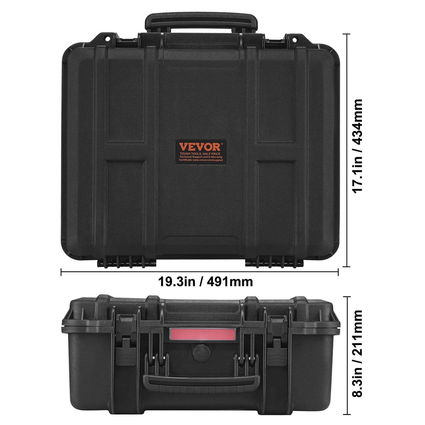 Hard Pistol Cases w/ Pre-cut PU Foam Lining Waterproof Dustproof Hard Gun Case for 1/2/5/6 Pistol Lockable Pistol Case