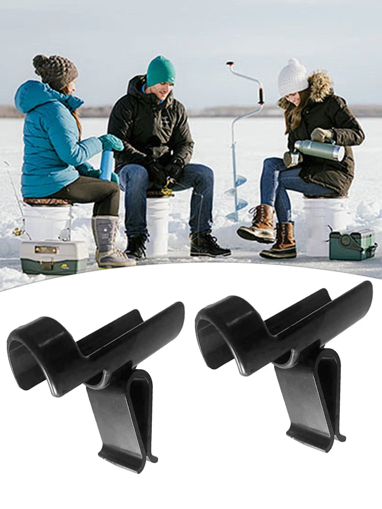 2 Pcs Fishing Rod Rack Fishing Pole Holder Multifunctional Bucket Rod Holder Fishing Rod Tool Ice Fishing Pole Rod Racks