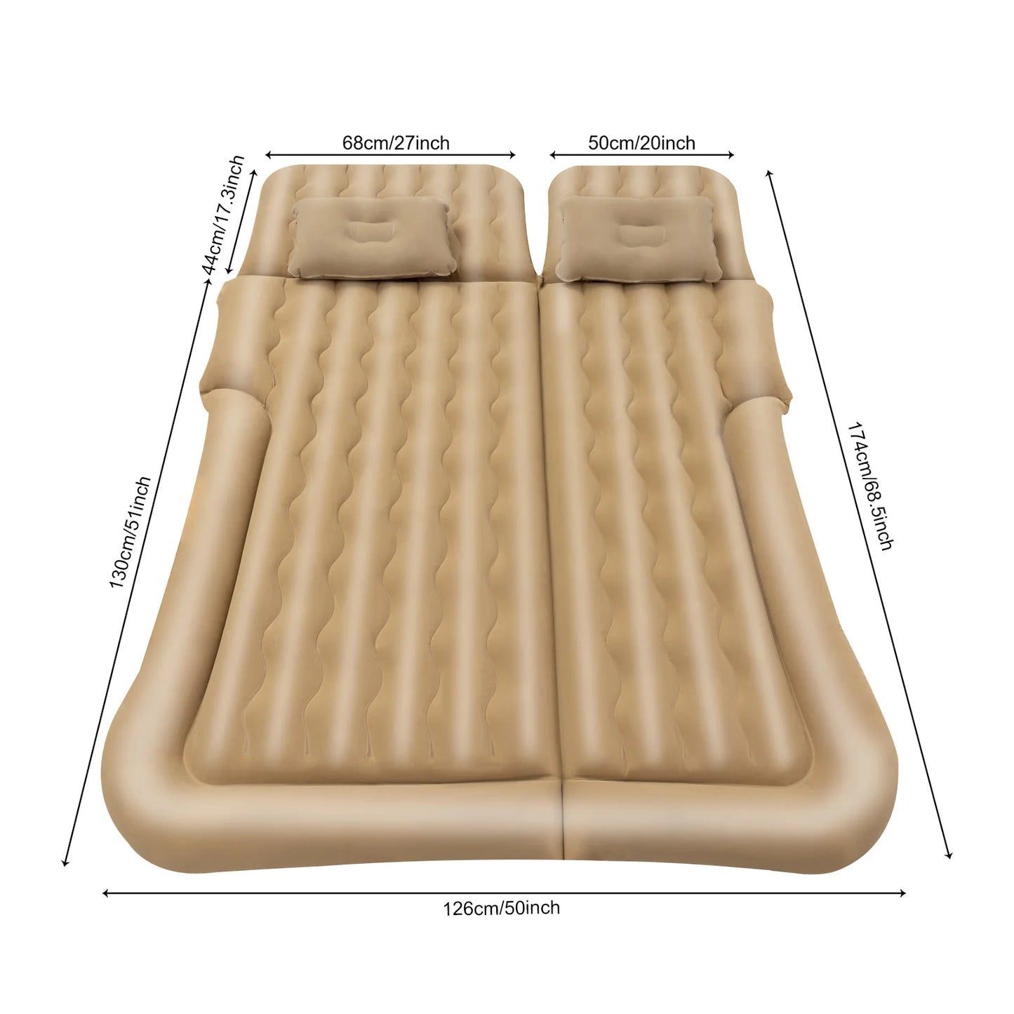 Inflatable Bed Mattress Car Truck SUV Back Seat Sleeping Beds with Air Pump Set