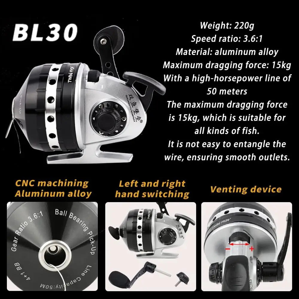 Archery Bowfishing Compound Bow Kit RTH 30-70 LBS Draw Length 23.5\\"-31\\", IBO 325FPS, Target Shooting Bow with Accessories fo