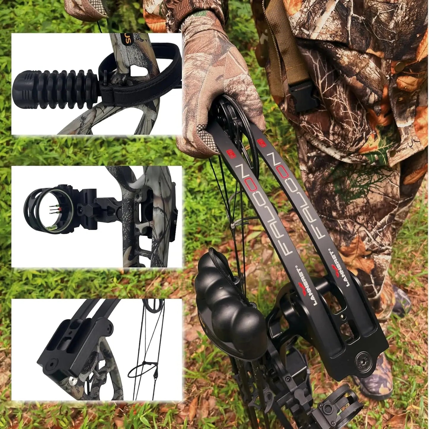 Archery Compounnd Bow Set Fully Adjustable for Adults and Teens,25.4\\"-32\\" Draw Length,30-70LBS Draw Weight,Up to 320 FPS,Lim