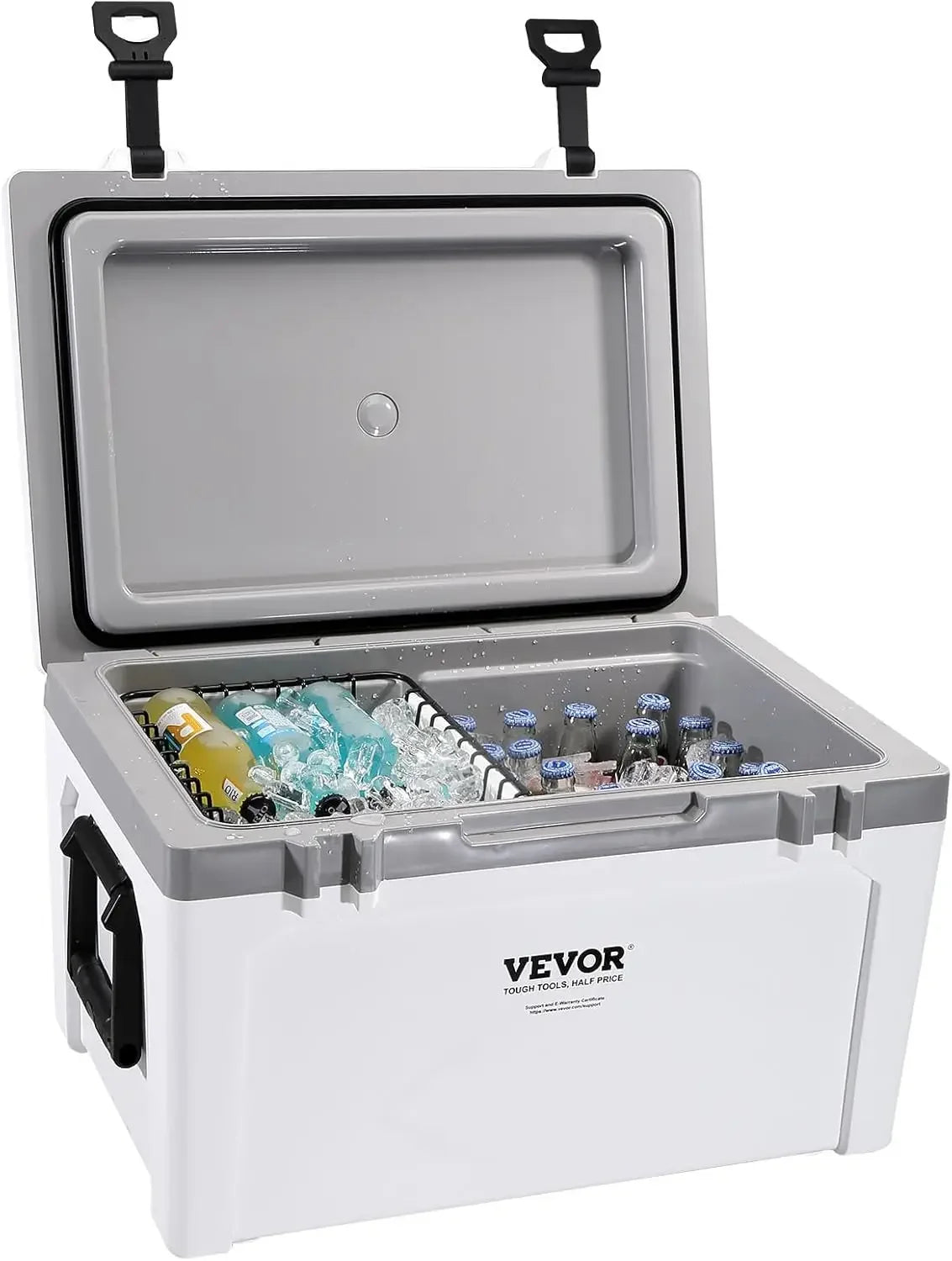 Portable Cooler,Hard Cooler with Ice Retention, Heavy-Duty Handles and Strap, Lightweight Rigid Material Insulated Portable Cool