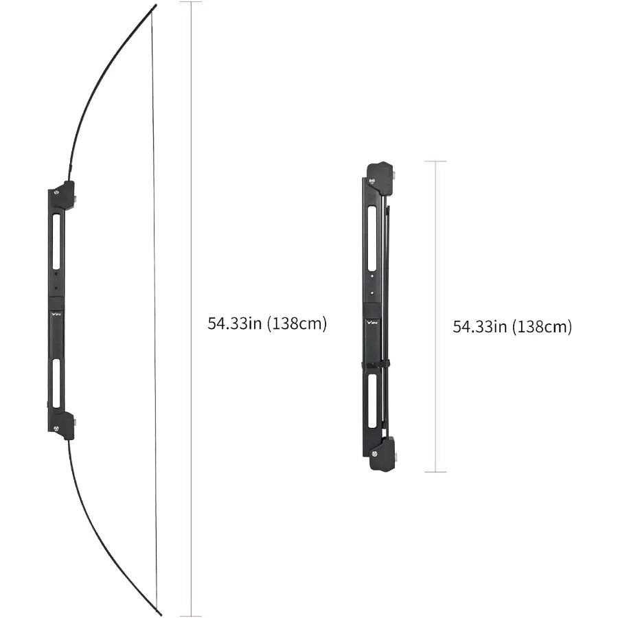 Archery Portable 55 Folding Bow Recurve Bow Set for Right and Left Hand Archer Outdoor Hunting Practice and Target Shooting